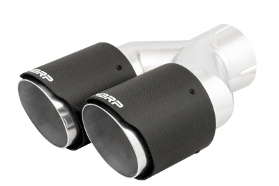 MBRP 3in ID / Dual 4in OD Out Staggered L 9.87in / R 9.37in Dual Wall Carbon Fiber Univ Exhaust Tip for performance car parts
