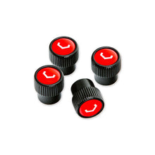 Load image into Gallery viewer, Vossen Classic V Valve Stem Cap Set - Black/Red