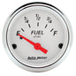 Autometer Arctic White 52mm 0E-90F Short Sweep Electronic Fuel Level Gauge, performance car parts by DTX Performance.