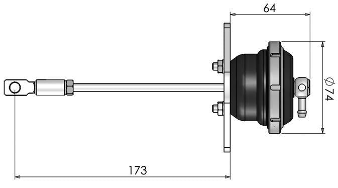 Turbosmart IWG75 Mitsubishi EVO 10 24 PSI Black Internal Wastegate Actuator Turbosmart