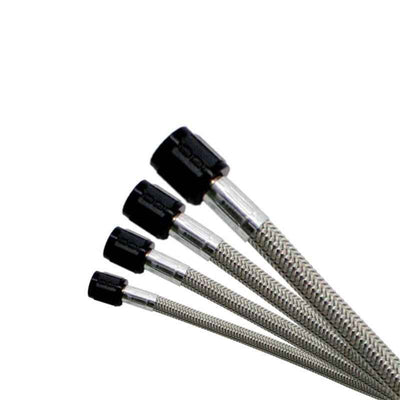 Nitrous Express 4AN 20ft Stainless Steel Braided Hose - Black for high performance car parts
