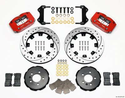 Wilwood Dynapro Radial Front Kit 12.19in Drilled Red 99-03 Jetta IV & Golf IV high performance brake upgrade by DTX Performance