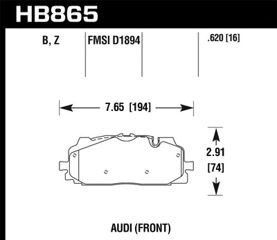 Hawk 18-19 Audi S5 Performance Ceramic Street Front Brake Pads - High performance brakes by DTX Performance, veteran owned shop