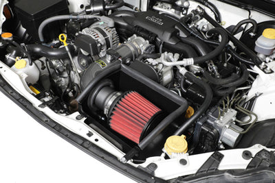 AEM 13-18 Subaru BRZ H4-2.0L F/I polished cold air intake engine bay view
