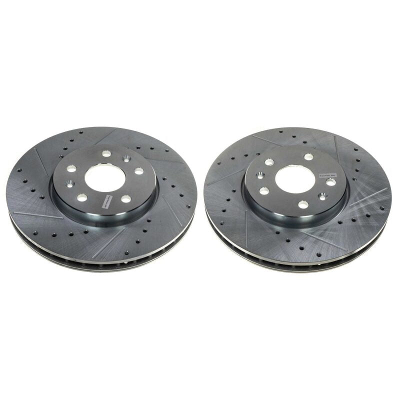 Power Stop 20-21 Chevrolet Corvette Front Evolution Drilled & Slotted Rotor - Pair - DTX Performance