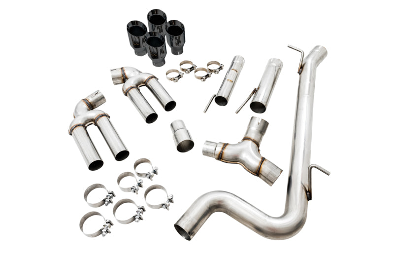 AWE Tuning Audi 8V S3 Track Edition Exhaust w/Diamond Black Tips 102mm - DTX Performance