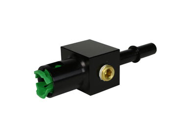 Aeromotive 3/8in Quick Connect with AN-08 port and 1/8in gauge port for performance car parts, DTX Performance shop