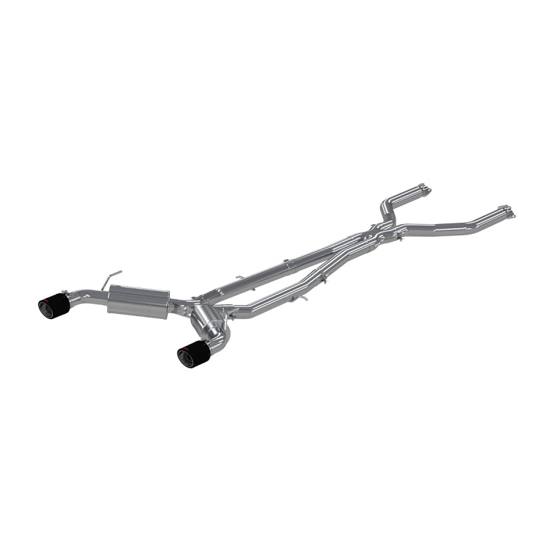 MBRP 16-19 Infiniti Q50 3.0L FWD/AWD 3in Cat Back exhaust with 4.5in carbon fiber tips - T304 performance car parts