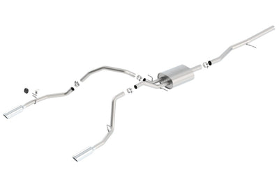 Borla 14 Silv/Sierra 1500 5.3L AT/MT Crew Cab STD Bed ATAK Cat-Back Exhaust, performance car parts, DTX Performance