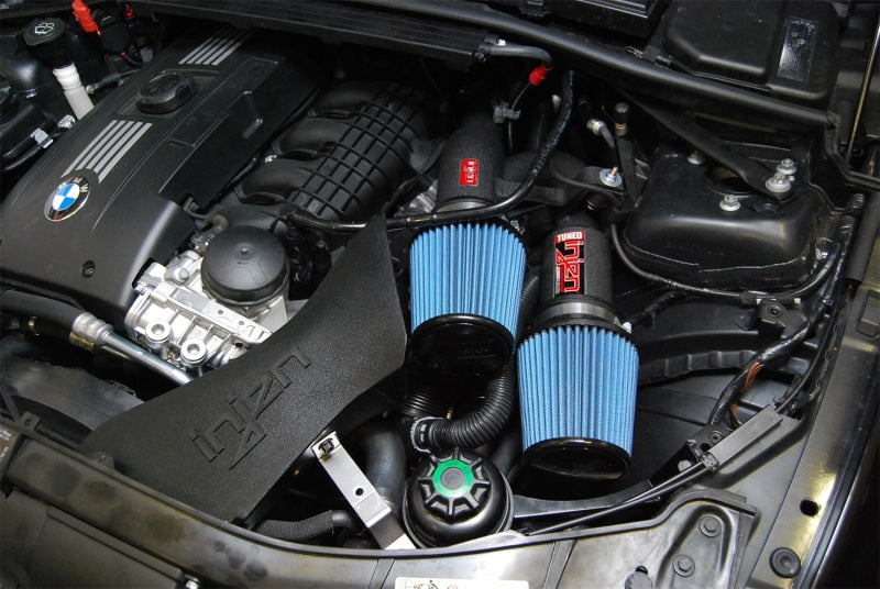 Injen 07-09 335i E92 / 08-09 135i E82 3.0L L6 Twin intake Wrinkle Black Short Ram Intake - DTX Performance