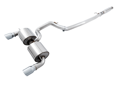 AWE Tuning Ford Focus RS Touring Edition Cat-back Exhaust - Resonated - Diamond Black Tips, performance car parts, exhaust systems
