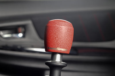 GrimmSpeed Stubby Shift Knob Stainless Steel Red - M12x1.25 for performance car parts and tuning upgrades at DTX Performance