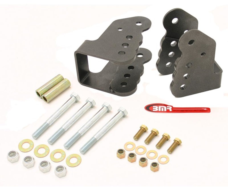 BMR 78-87 G-Body Bolt-On Control Arm Relocation Brackets - Black Hammertone - DTX Performance