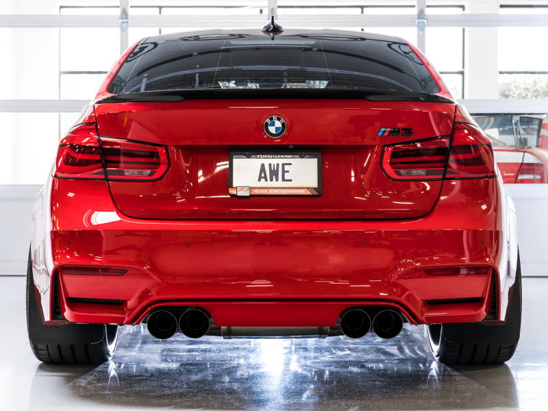 AWE Tuning BMW F8X M3/M4 Track Edition Catback Exhaust - Diamond Black Tips - DTX Performance