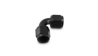 Vibrant -12AN Female 90 Degree Union Adapter (AN to AN) - Anodized Black Only, lightweight performance car parts, DTX Performance