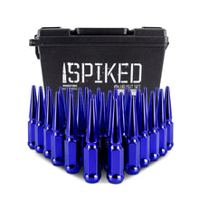 Load image into Gallery viewer, Mishimoto Mishimoto Steel Spiked Lug Nuts M14 x 1.5 32pc Set Blue - DTX Performance