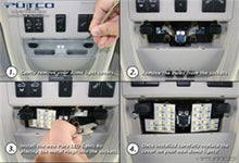 Load image into Gallery viewer, Installation of Putco 08-10 Ford SuperDuty Ext Cab or Crew Cab Premium LED Dome Lights