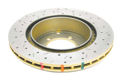 DBA 03-05 Evo 8/9 Rear Drilled & Slotted 4000 Series Rotor, performance car parts, high performance brakes, DTX Performance