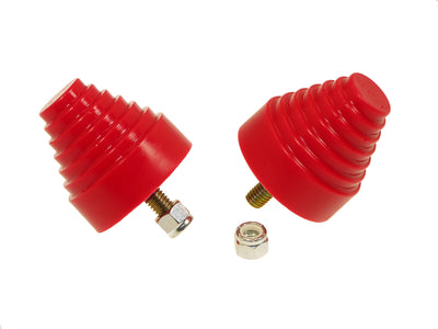 Prothane Universal Bump Stop 2-1/4X2-1/4 Cone w/Stp - Red for high performance car tuning and suspension kits