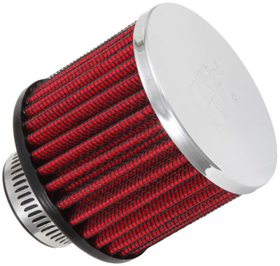 K&N 1.25in Flange ID x 3in OD x 2.5in H Rubber Base Crankcase Vent Filter by DTX Performance