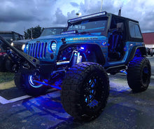Load image into Gallery viewer, Jeep with Oracle Bluetooth + RF Underbody Rock Light Kit - 8 PCS - ColorSHIFT at DTX Performance shop