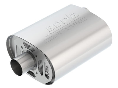 Borla CrateMuffler Ford Coyote 5.0L S-Type 2.5in Offset/Center 12inx6inx10.34in Muffler, high performance exhaust system