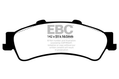 EBC 03-05 Chevrolet Astro Van 2WD Greenstuff Rear Brake Pads, performance car parts, high performance brakes.