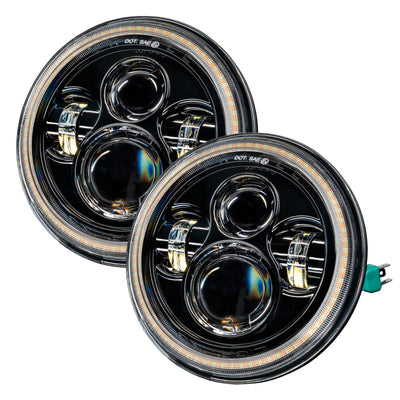 Oracle 07-18 Jeep Wrangler JK Switchback LED Halo Headlights - Amber/White - Switchback, performance upgrade lighting