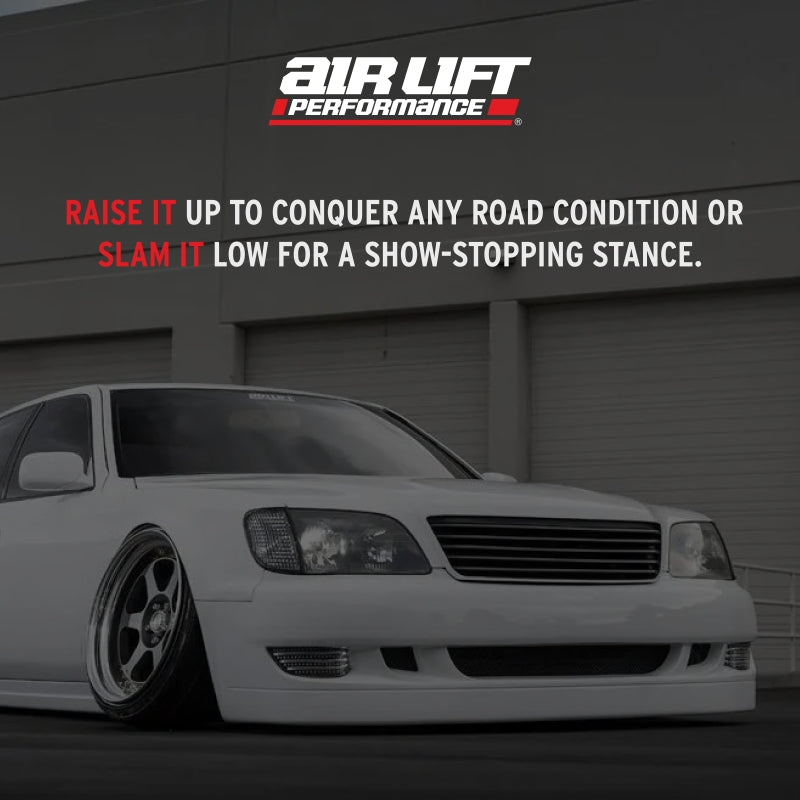Air Lift Performance 89-00 Lexus LS400 Rear Air Suspension Kit for performance car tuning and stance improvement.