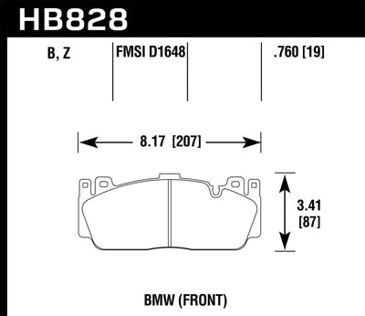 Hawk 12-17 BMW M6 / 14-17 BMW M6 Gran Coupe / 13-16 BMW M5 HPS 5.0 Front Brake Pads - high performance brakes for street cars