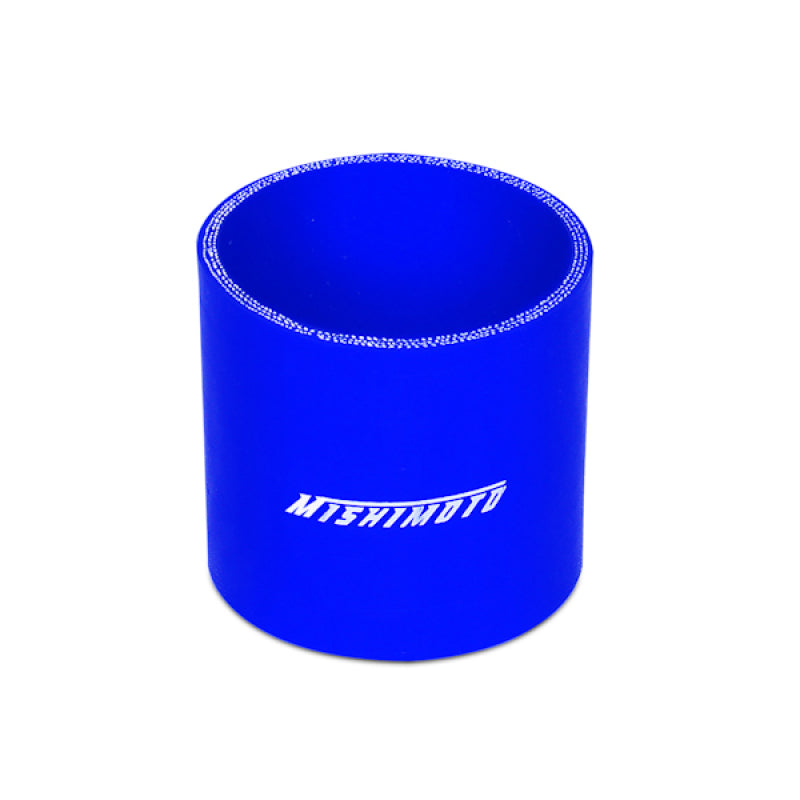 Mishimoto 3.0 Inch Blue Straight Coupler for performance car parts and upgrades from DTX Performance, veteran-owned performance shop