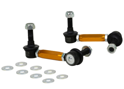 Whiteline Universal Sway Bar Link Assembly Heavy Duty Adjustable Steel Ball 115mm Size, performance auto parts by DTX Performance.