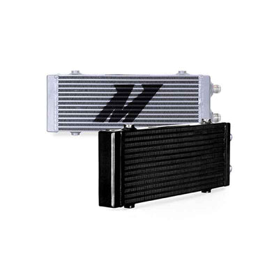 Mishimoto Universal Medium Bar and Plate Dual Pass Black Oil Cooler for performance car parts by DTX Performance