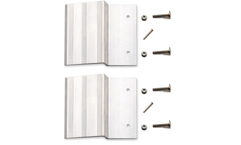 Lund Universal Ramp Kit For 2X8in To 2X10in Planks 9X7.5X2.25in - Silver components with installation screws for performance upgrades