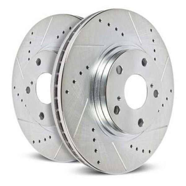 Power Stop 24-25 Ford Mustang Rear Drilled & Slotted Rotor (Pair)