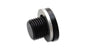 Vibrant M10 x 1.25 Metric Aluminum Port Plug with Crush Washer, ideal for performance upgrades and preventing leaks on car parts
