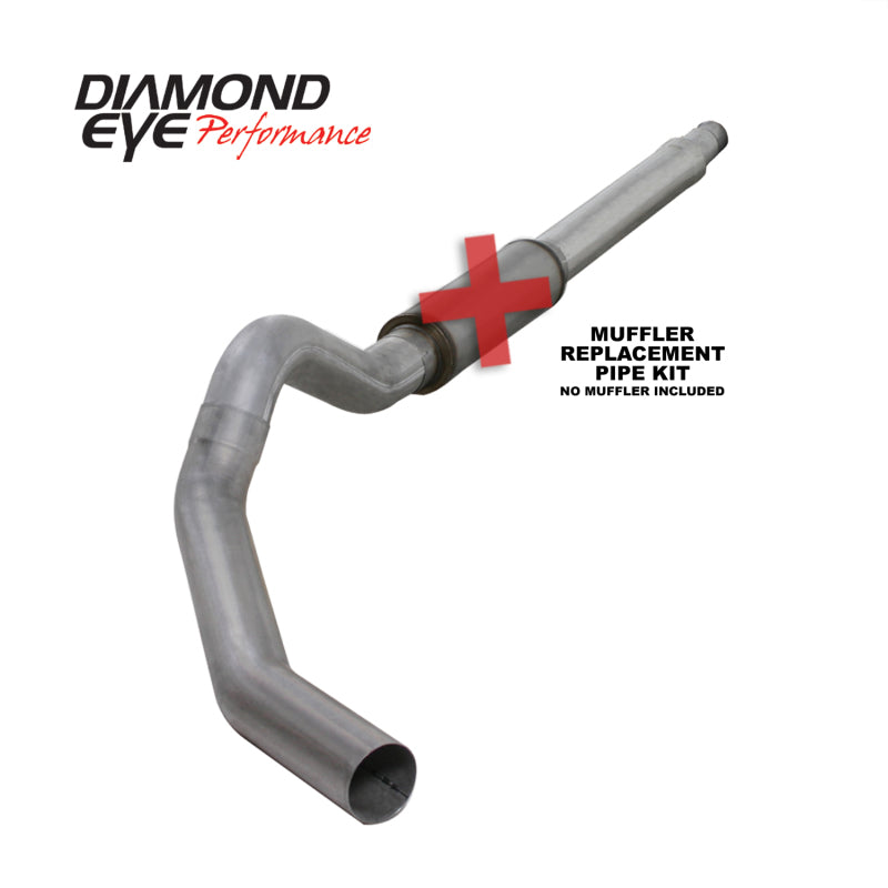 Diamond Eye KIT 5in CB MFLR RPLCMENT PIPE SGL AL: 03-07 FORD 6.0L F250/F350 - DTX Performance