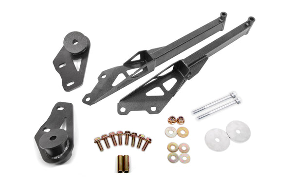 BMR 15-18 Ford Mustang S550 IRS Subframe Support Brace (Black Hammertone) by DTX Performance
