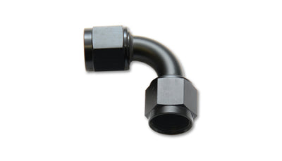 Vibrant -16AN Female 90 Degree Union Adapter Anodized Black for performance car parts and tuning upgrades from DTX Performance.