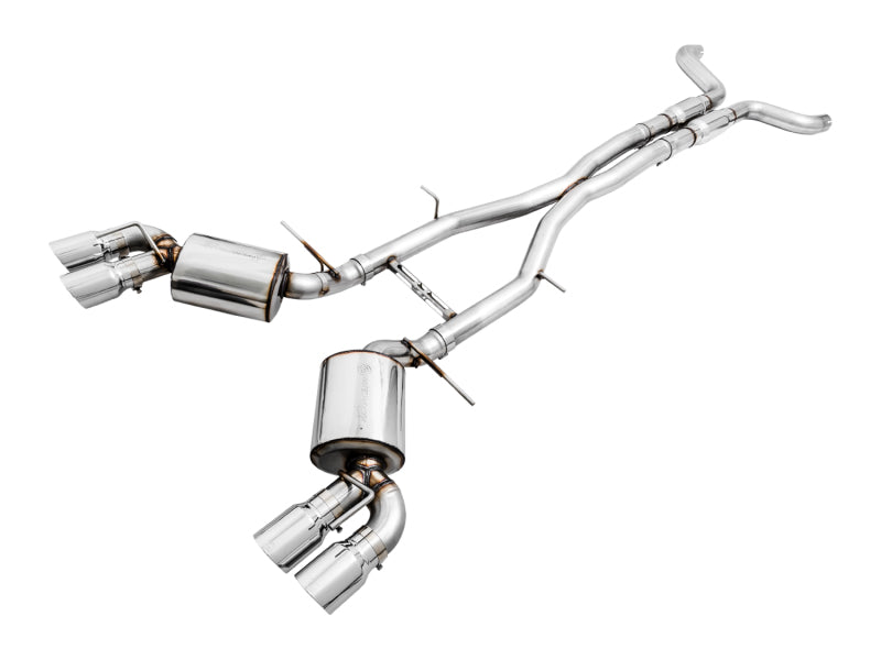 AWE Tuning 16-19 Chevy Camaro SS Res Cat-Back Exhaust -Touring Edition (Quad Chrome Silver Tips) - DTX Performance