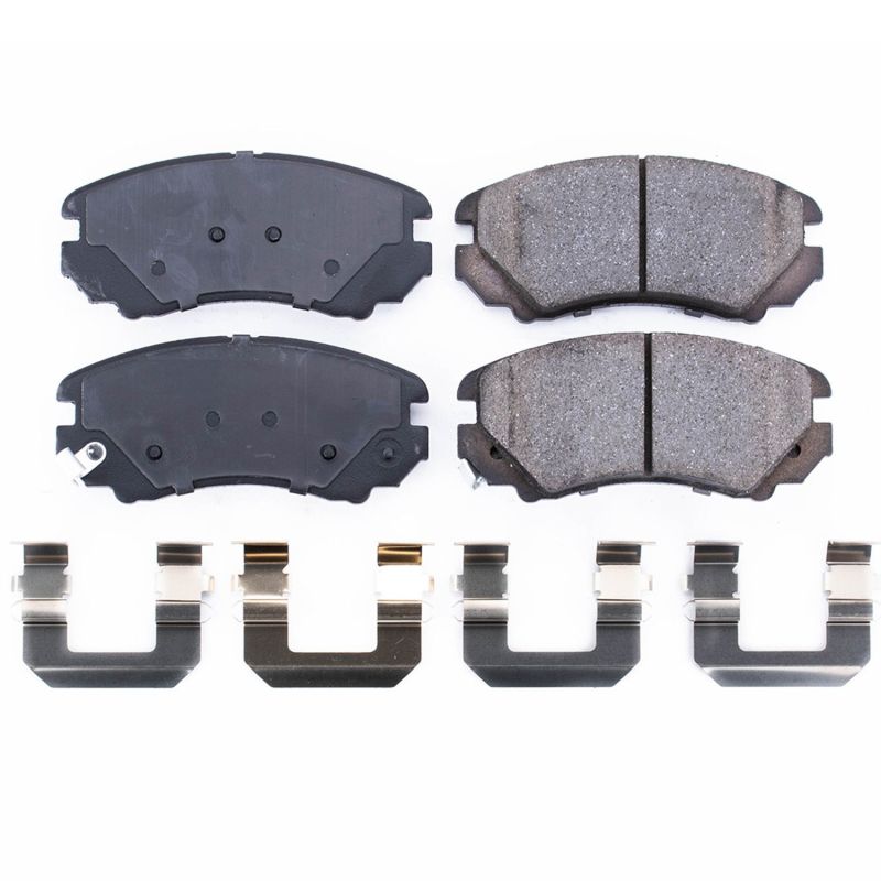 Power Stop 07-10 Hyundai Elantra Front Z17 Evolution Ceramic Brake Pads w/Hardware - DTX Performance