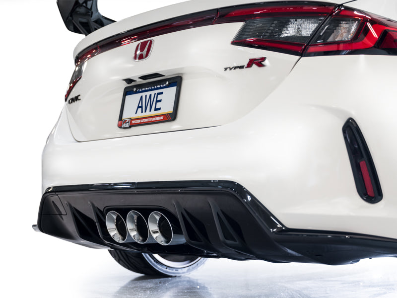 AWE Tuning 2023 Honda Civic Type R FL5 Track Edition Exhaust w/ Triple Chrome Silver Tips - DTX Performance