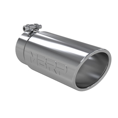 MBRP Universal Tip 4in O.D. Angled Rolled End 3 inlet 10 length for performance car parts at DTX Performance