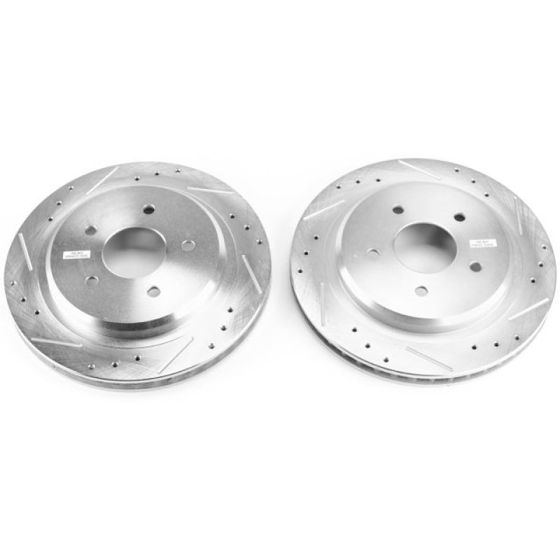 Power Stop 04-09 Cadillac XLR Rear Evolution Drilled & Slotted Rotors - Pair - DTX Performance