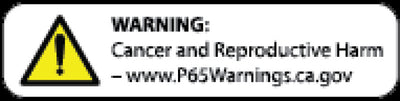 Warning: Cancer and Reproductive Harm - www.P65Warnings.ca.gov