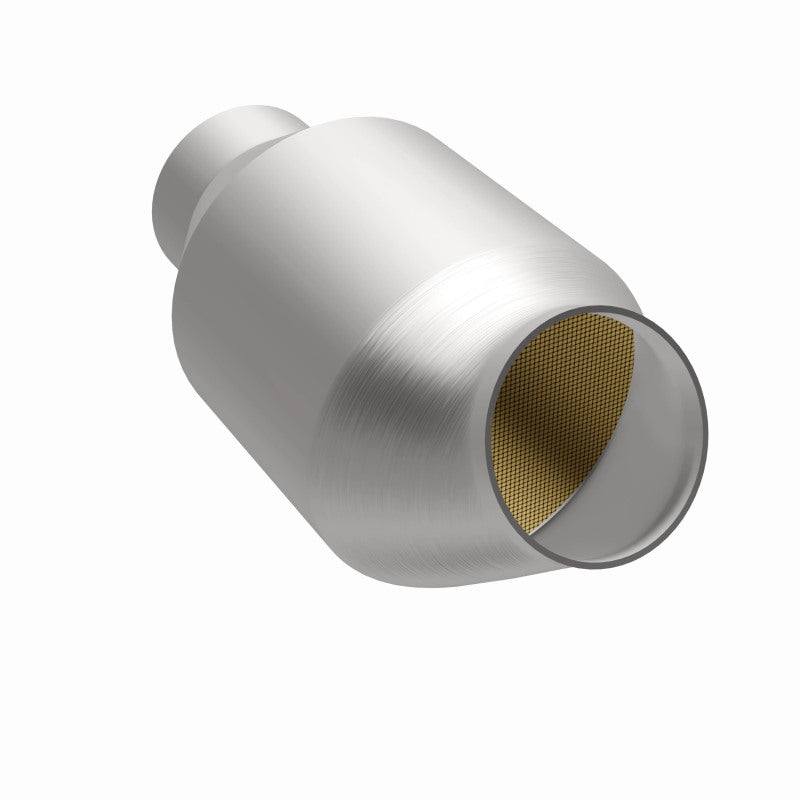 MagnaFlow Conv Univ 2.25inch C/A Met.. performance car parts from DTX Performance, corrosion-resistant universal catalytic converter.