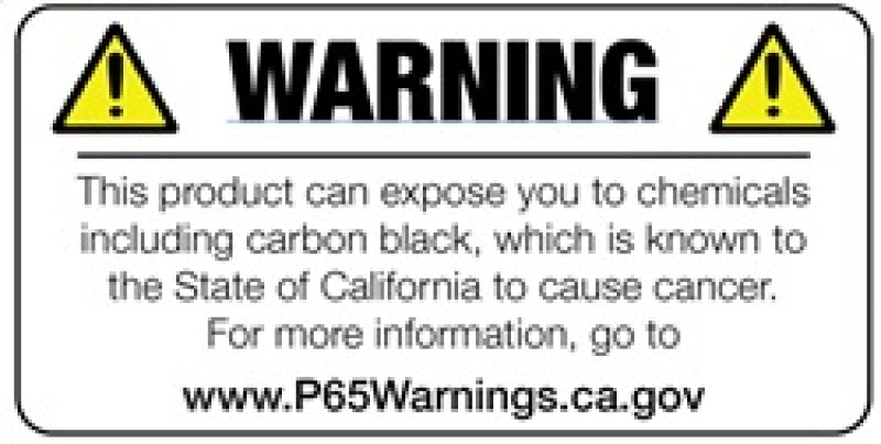 California Prop 65 warning label with info
