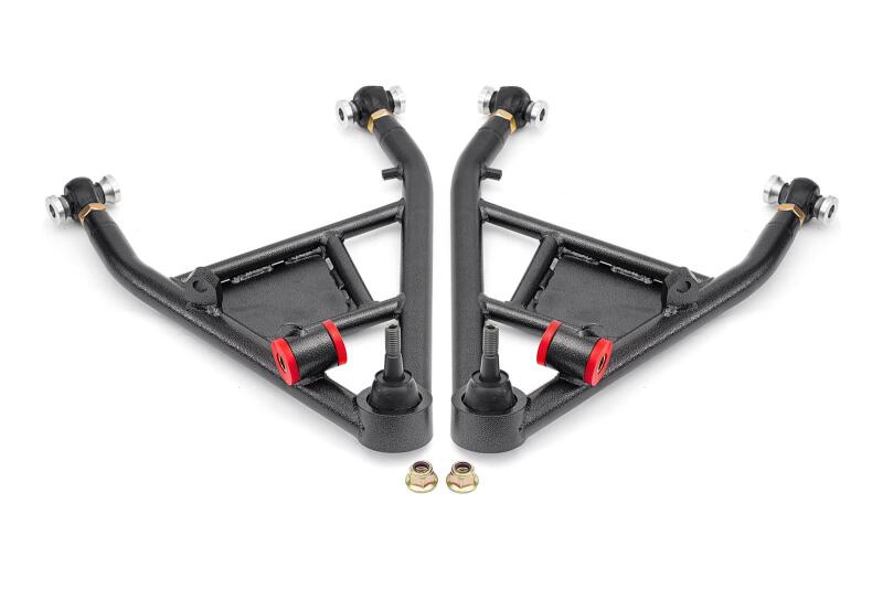 BMR 14-19 Chevrolet Corvette C7 Rear Lower Control Arms For 15in Conversion Kit - Black Hammertone - DTX Performance