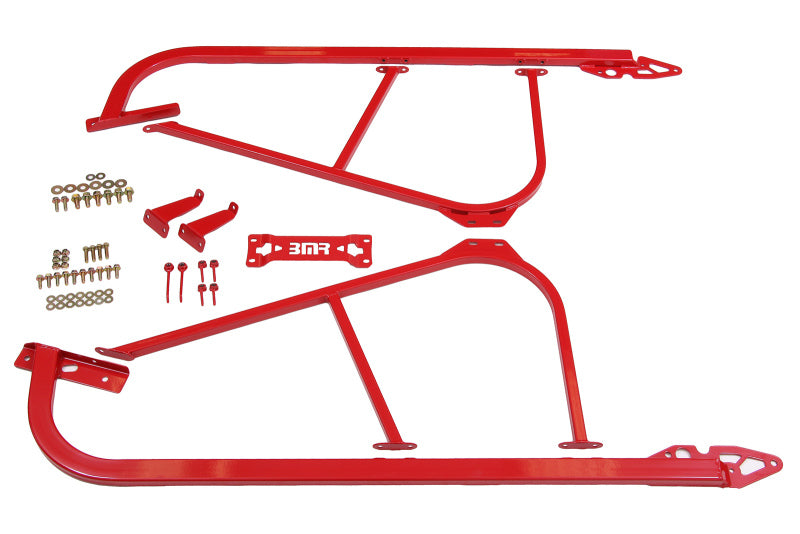 BMR 08-17 Challenger Bolt-On Subframe Connectors - Red - DTX Performance