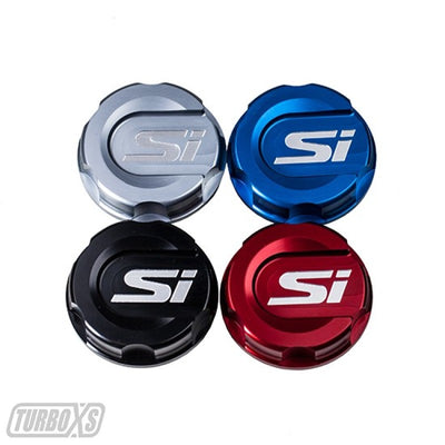 Turbo XS 2016+ Honda Civic Red Oil Cap for high performance upgrades by DTX Performance, veteran owned performance shop.